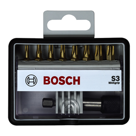 8+1-częściowy zestaw końcówek wkręcających Robust Line S Max Grip 25 mm, 8+1 czę Bosch 2607002576