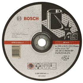 Tarcza ścierna Inox AS 30 S INOX BF, 125 mm, 22,23 mm, 6,0 mm Bosch 2608602488