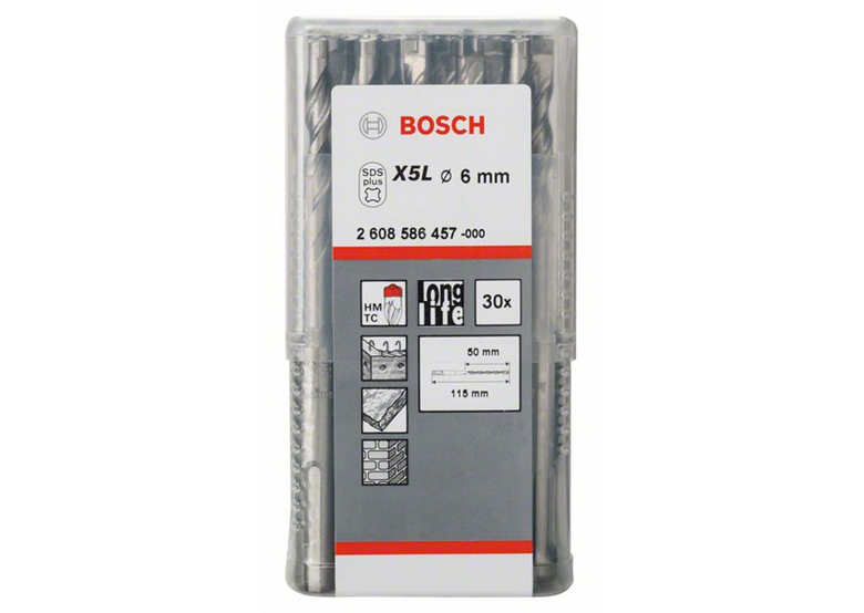 Zestaw wierteł SDS-Plus (30 szt) Bosch PLUS-7 B.PACK
