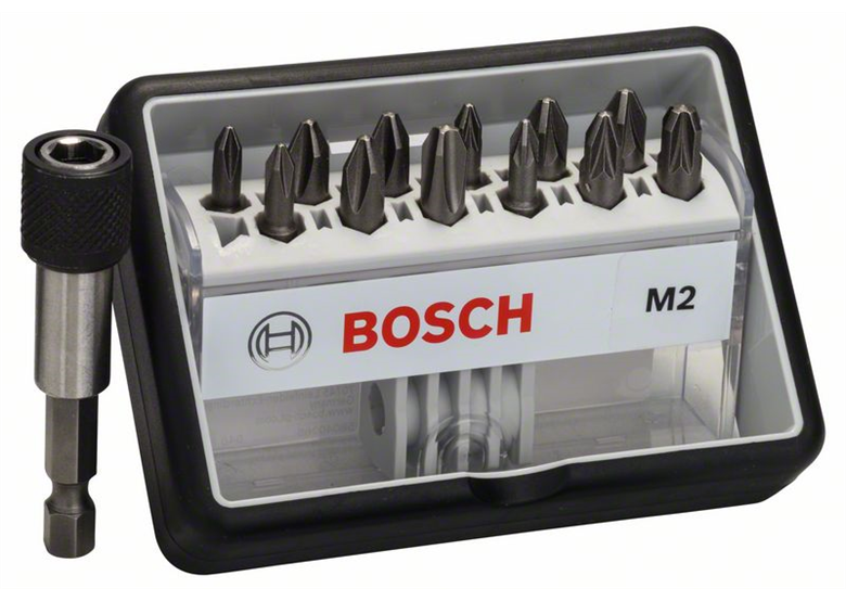 12+1-częściowy zestaw końcówek wkręcających 25mm Bosch Robust Line M Extra Hart