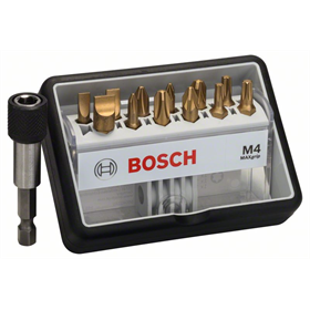 12+1-częściowy zestaw końcówek wkręcających 25mm Bosch Robust Line M Max Grip