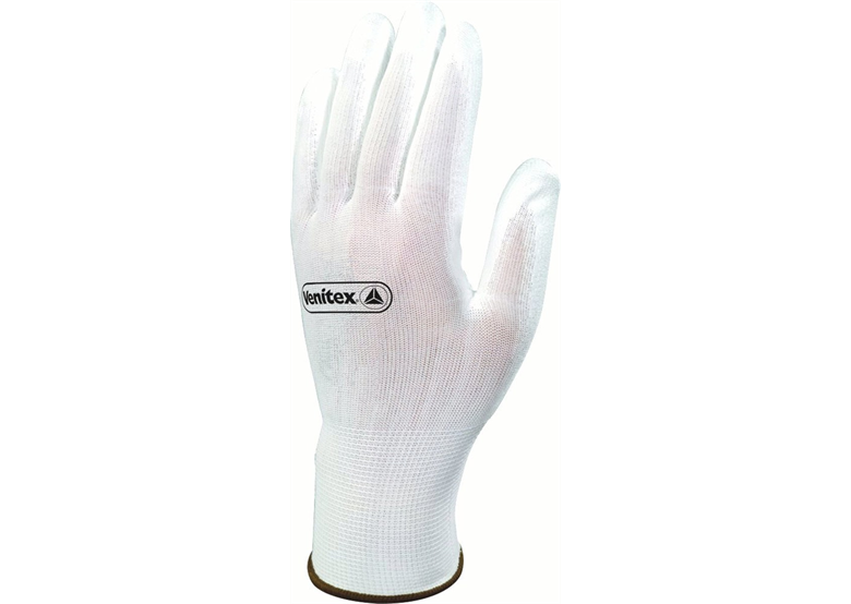 Rękawice dziane z polamidu powlekane poliuretanem białe rozmiar 8 DeltaPlus Venitex VE702