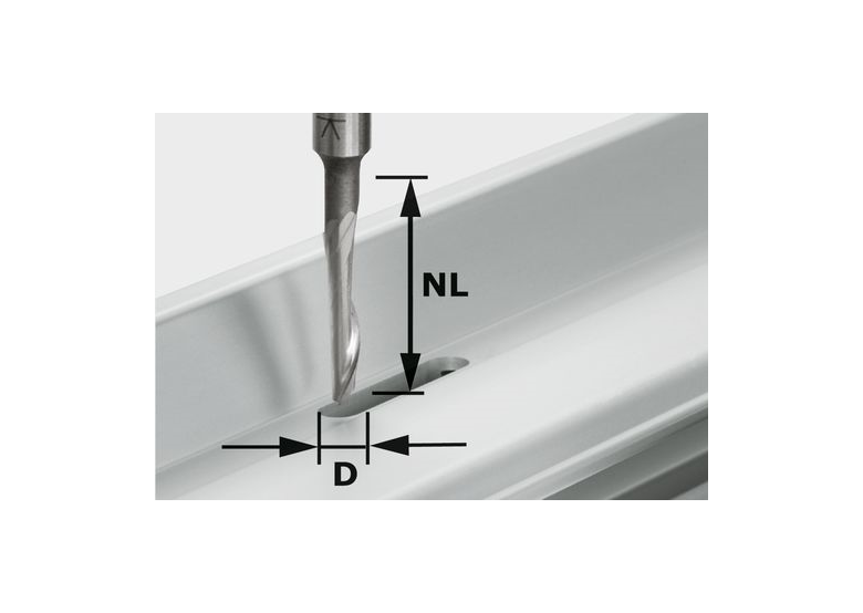 Frez do aluminium HS z trzpieniem 8 mm Festool HS S8 D5/NL23