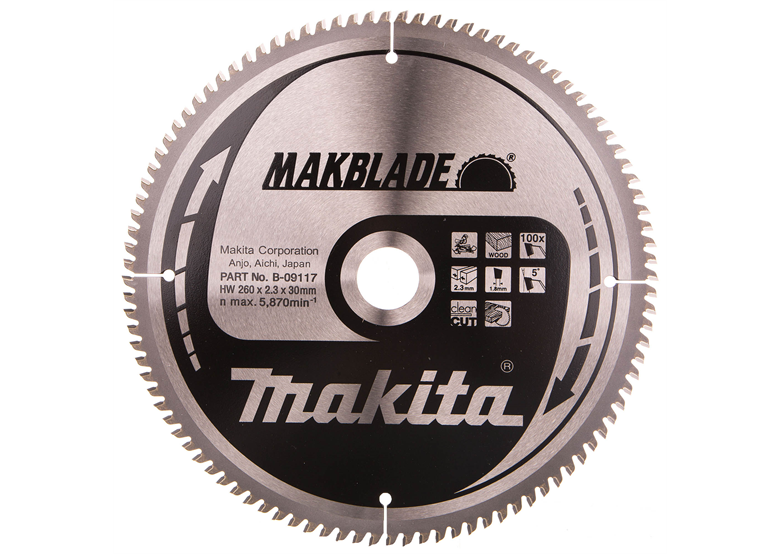 Tarcza MAKBLADE MSXF260100G 260x30mm Z100 Makita B-09117