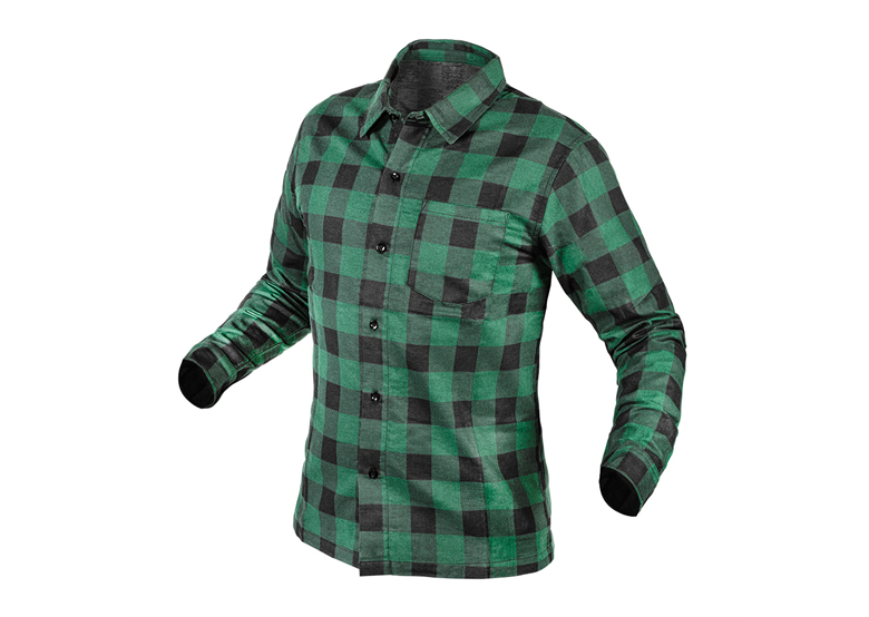 Koszula flanelowa, zielona, rozmiar S Neo 81-546-S