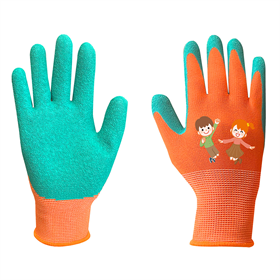 Rękawice robocze dla dzieci, poliester pokryty lateksem (crincle), rozmiar 5 Neo 97-644-5