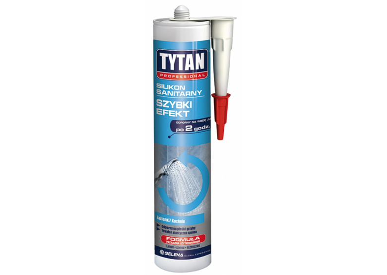 Silikon sanitarny szybki efekt 310ml biały Tytan SIL S SE BI