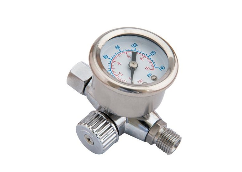 Reduktor z manometrem do pistoletów lakierniczych 0-10bar 1/4" Airpress I-05