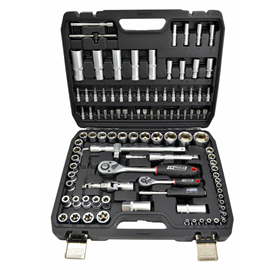 Klucze nasadowe 1/2", 1/4", zestaw 108 elementów Awtools AW39108BL