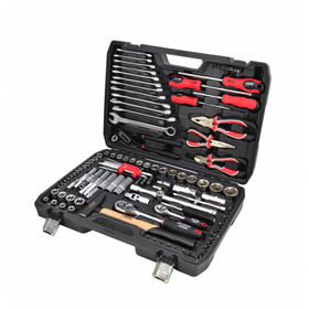 Klucze nasadowe 1/2", 1/4", zestaw 122 elementów Awtools AW39122BL