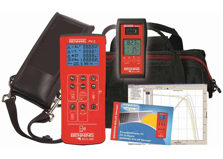 Zestaw PV 2set (PV2-BG050422, Solar Menadzer - BG050423, SUN2 - BG050420, Torba - BG050426) Benning BG050427