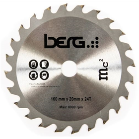 Tarcza pilarska do drewna 160mm, 24T Berg B401500160