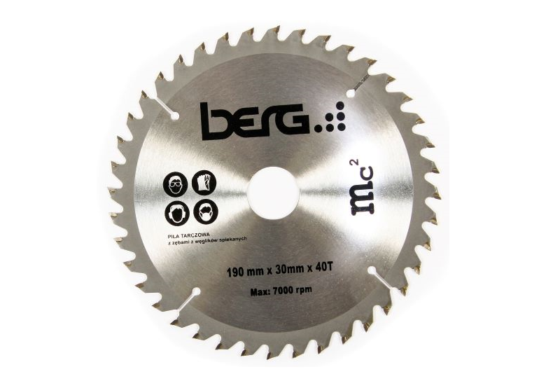 Tarcza pilarska do drewna 190mm, 40T Berg B401500190