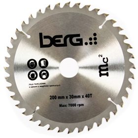Tarcza pilarska do drewna 200mm, 40T Berg B401500200