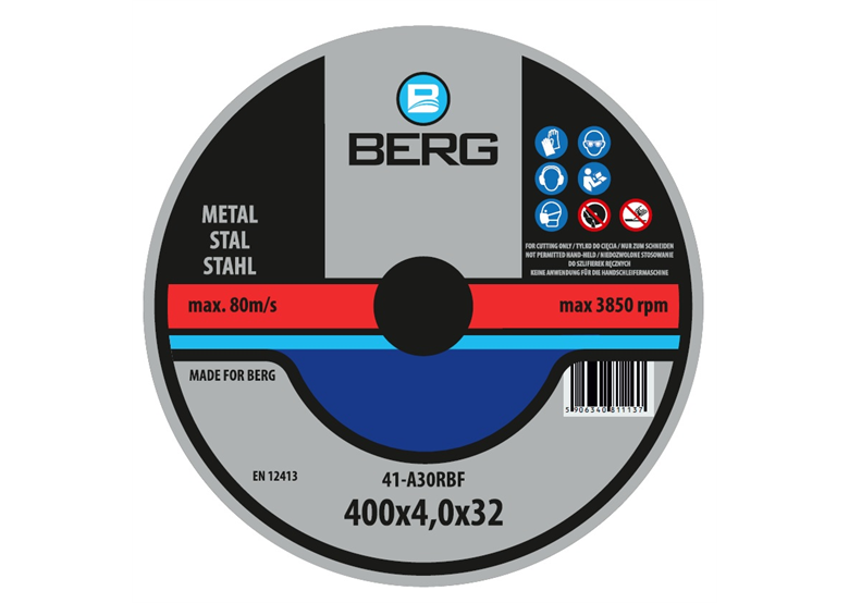 Tarcza do cięcia metalu 41 400x4.0x32mm Berg B409040000