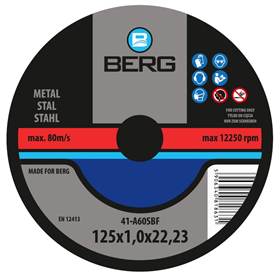 Tarcza do cięcia metalu 125x1.0x22mm Berg B409501250