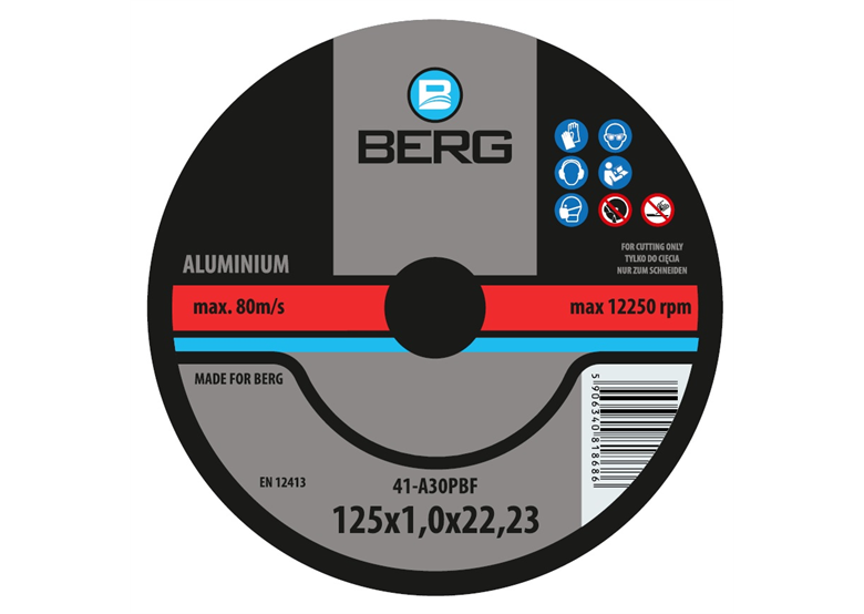 Tarcza  do cięcia aluminium 41 125x1.0x22mm Berg B409612500