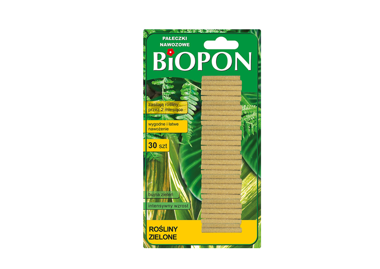 Pałeczki nawozowe do roślin zielonych 30szt. Biopon 1125