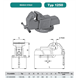 Imadło ślusarskie 1250-80L stałe Bison S.A. 5907412038056