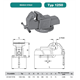 Imadło ślusarskie 1250-150L stałe Bison S.A. 5907412038117