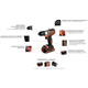 Wiertarko-wkrętarka akumulatorowa BlackDecker ASD18KB