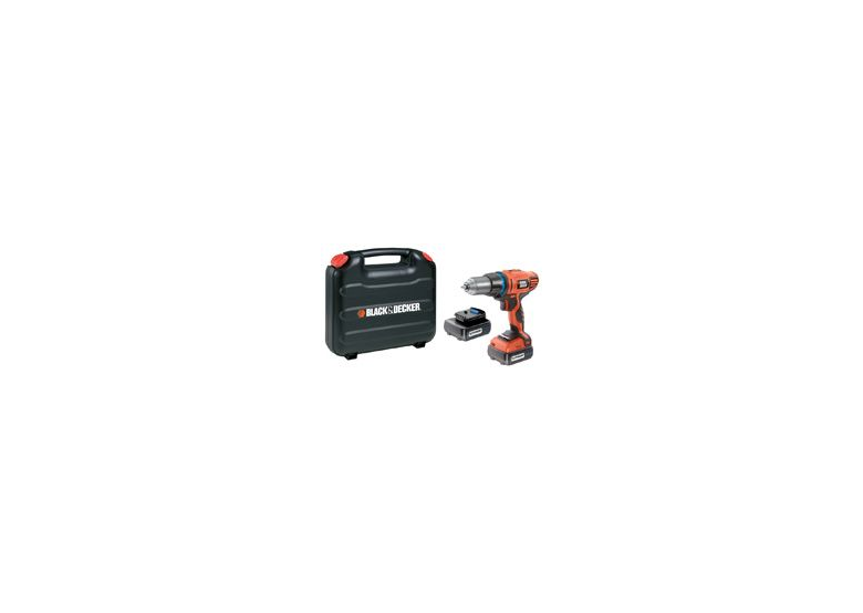 Wiertarko-wkrętarka udarowa 18 V (2 akumulatory) BlackDecker HP188F4LBK