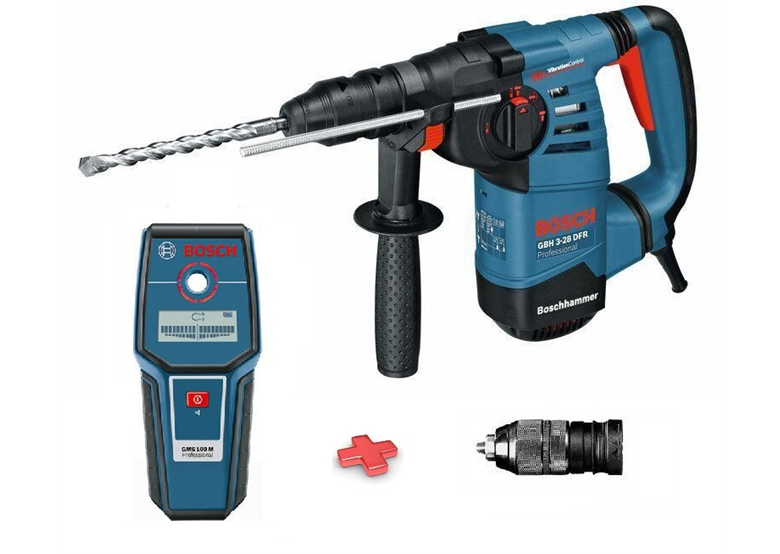 Młot udarowo-obrotowy GBH 3-28 DFR + wykrywacz przewodów GMS 100 M Bosch 0615990DW1