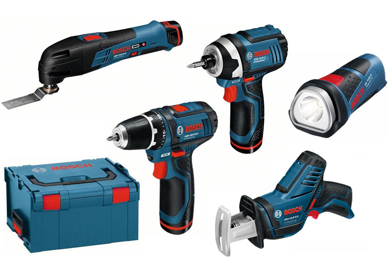 Zestaw 5 narzędzi akumulatorowych + L-BOXX Bosch 10,8 V-LI