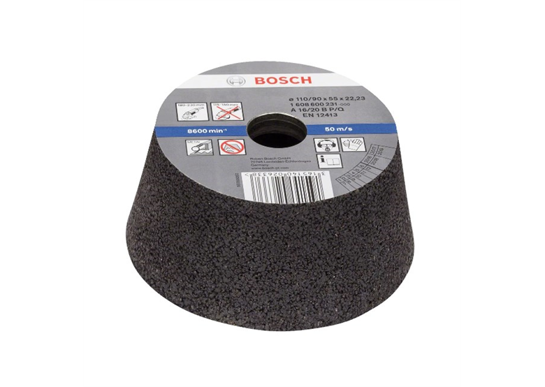 Pokrywa szlifierska, stożkowa - metal/żeliwo 90 mm, 110 mm, 55 mm, 16 Bosch 1608600231