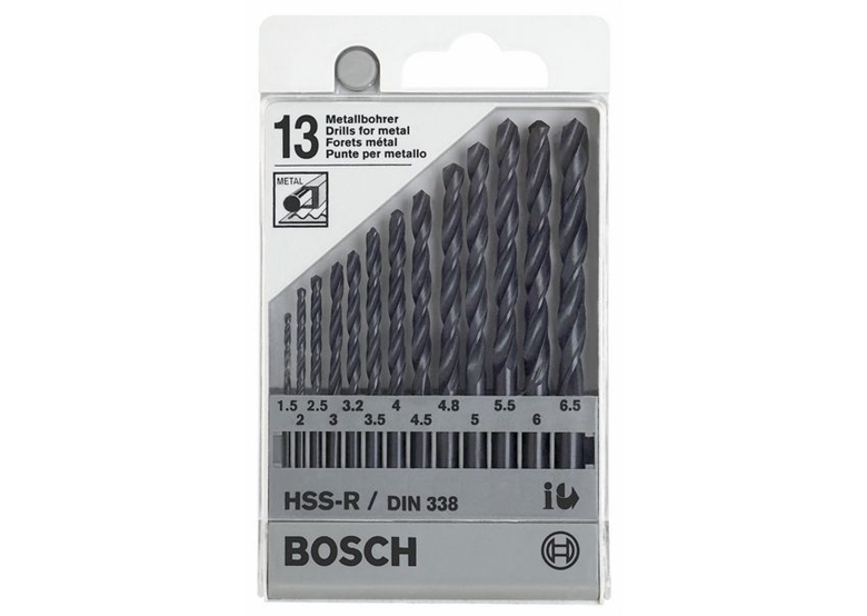 13-częściowy zestaw wierteł do metalu HSS-R, DIN 338 1,5, 2, 2,5, 3, 3,2, 3,5, 4 Bosch 1609200201