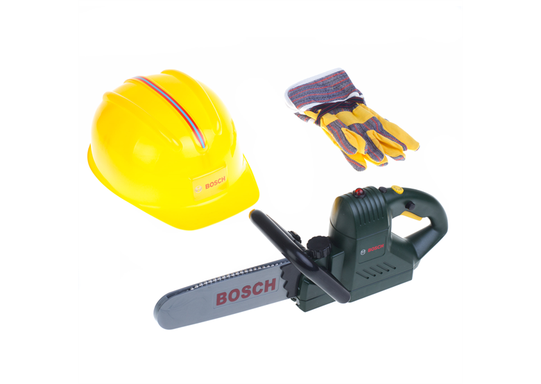 Zestaw piła, kask, rękawice - zabawka Bosch 1619M00D48