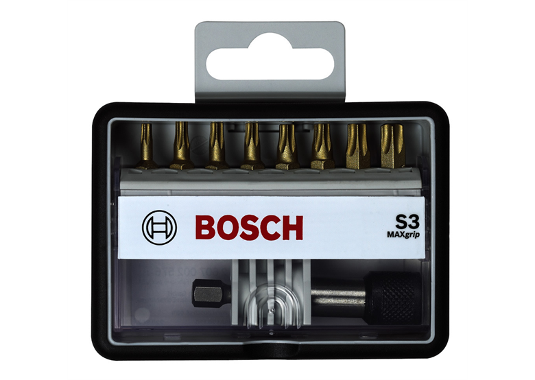 8+1-częściowy zestaw końcówek wkręcających Robust Line S Max Grip 25 mm, 8+1 czę Bosch 2607002576
