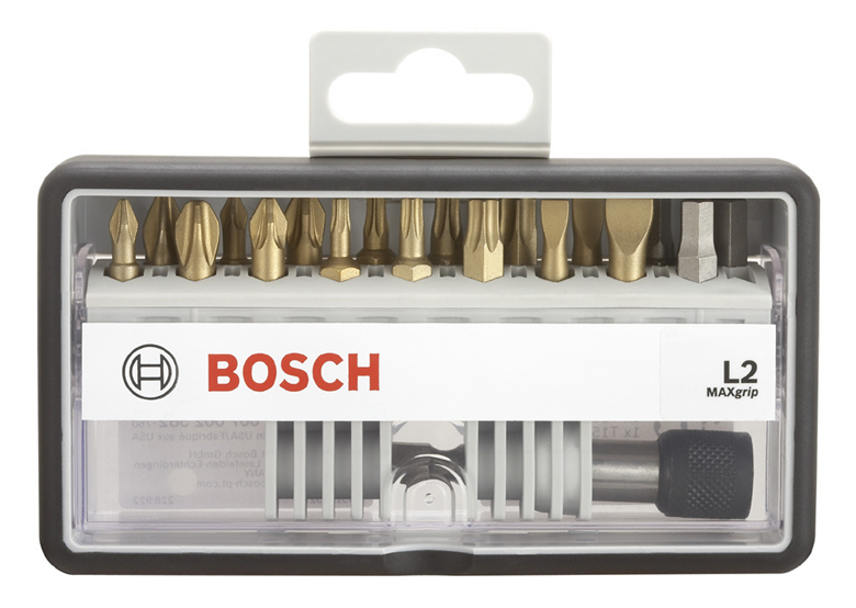 18+1-częściowy zestaw końcówek wkręcających Robust Line L Max Grip 25 mm, 18+1 c Bosch 2607002582