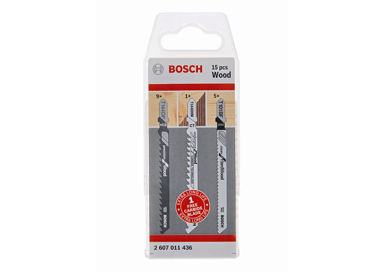 Zestaw brzeszczotów do drewna 15szt. Bosch 2607011436