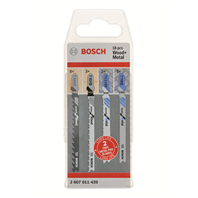 Zestaw brzeszczotów do drewna i metalu 18szt. Bosch 2607011439