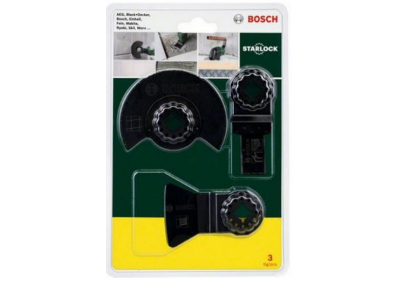 Zestaw osprzętu do płytek do narzędzi wielofunkcyjnych (3szt) Bosch 2607017324