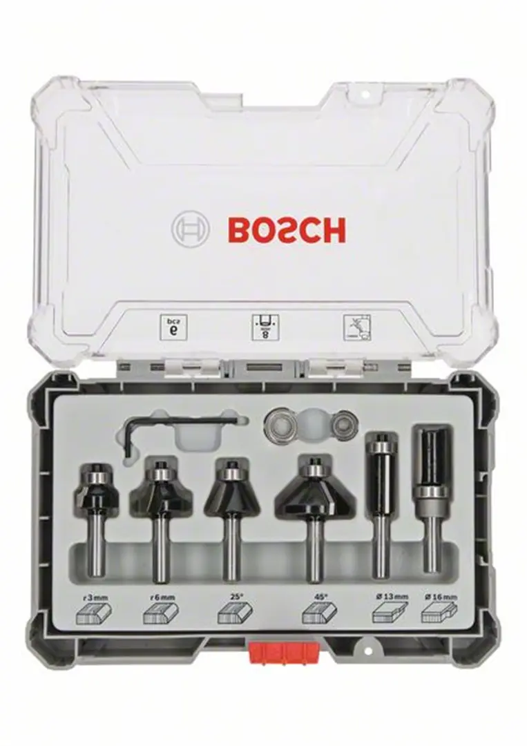 Zestaw frezów z trzpieniem 8mm 6szt. Bosch 2607017469