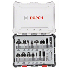Zestaw frezów z trzpieniem 6mm 15szt. Bosch 2607017471