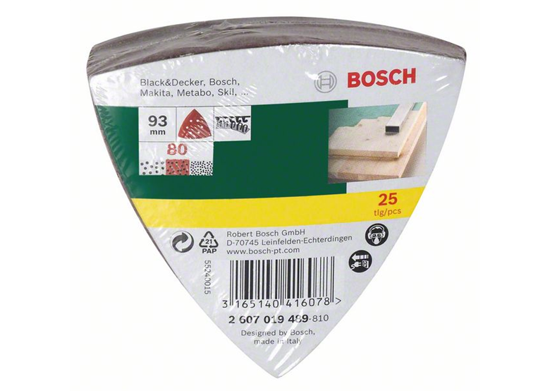 25-częściowy zestaw papierów ściernych do szlifierek Delta, G80 Bosch 2607019489