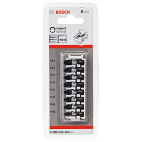 8-częściowy zestaw końcówek wkręcających Impact Control Bosch 2608522323