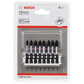 8-częściowy zestaw końcówek wkręcających Impact Control Bosch 2608522328