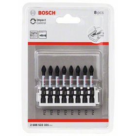 8-częściowy zestaw końcówek wkręcających Impact Control Bosch 2608522331