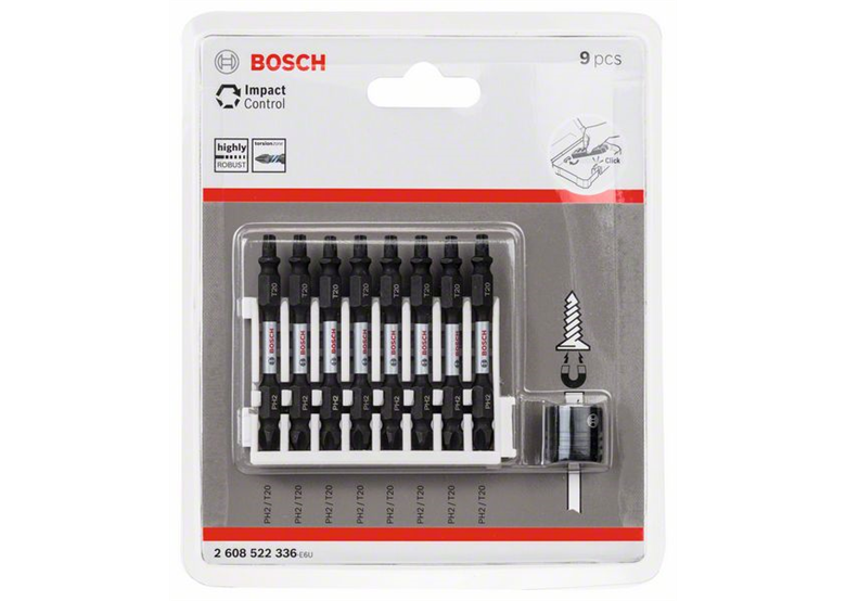 9-częściowy zestaw końcówek wkręcających Impact Control Bosch 2608522336