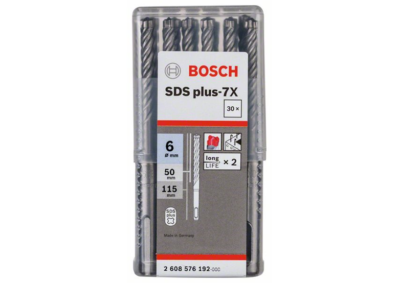 Wiertło SDS Plus-7X 6x50x115mm 30szt. Bosch 2608576192