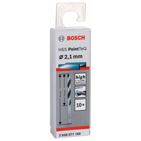 Wiertło spiralne HSS PointTeQ 2,1mm Bosch 2608577189