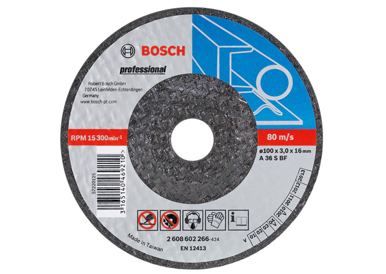 Tarcza ścierna, wygięta, do metalu A 30 T BF, 180 mm, 22,23 mm, 6 mm Bosch 2608600315