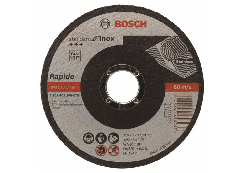 Tarcza tnąca prosta Standard for Inox - Rapido Bosch 2608603169