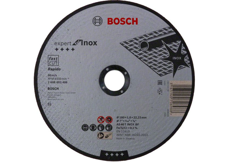 Tarcza tnąca prosta Expert for Inox - Rapido Bosch 2608603406
