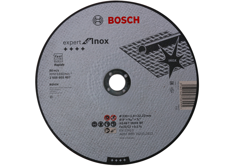 Tarcza tnąca prosta Expert for Inox - Rapido Bosch 2608603407