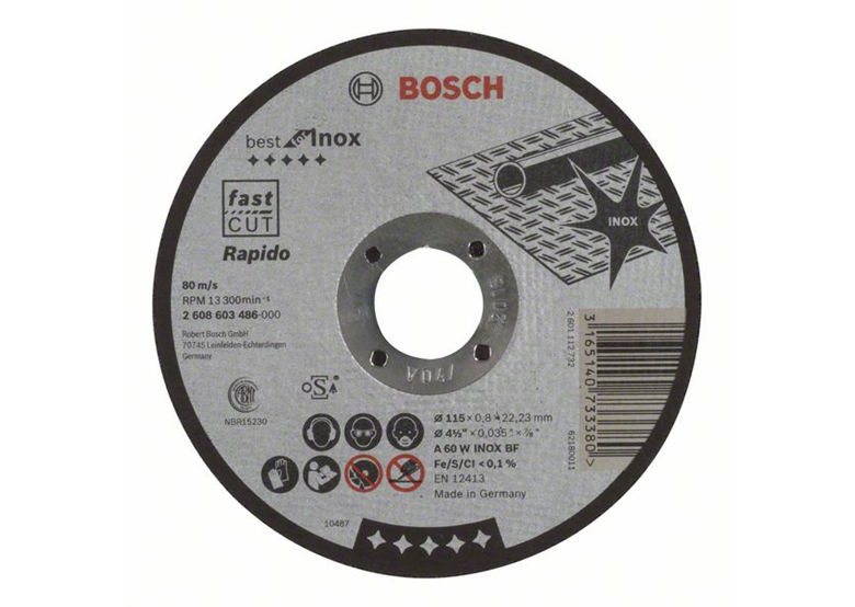 Tarcza tnąca prosta Best for Inox - Rapido Bosch 2608603486